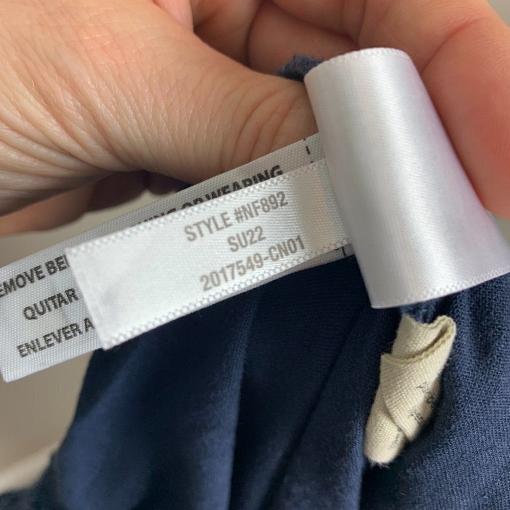 Madewell Linen-Blend Sophie Tank Wide-Leg Jumpsuit XS Navy Blue - Picture 9 of 11